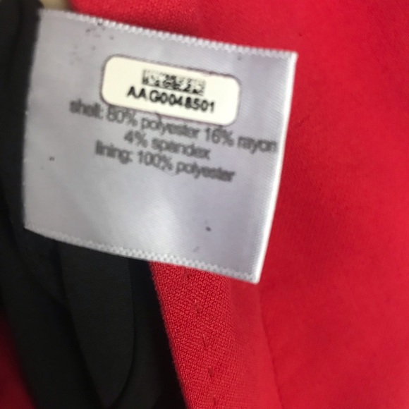 Eloquii Red Ponte Lined Blazer Plus Size 24 - Picture 7 of 7